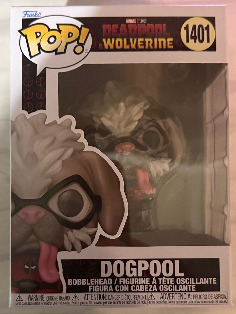 Funko Pop! Dogpool Bobblehead - White and Brown